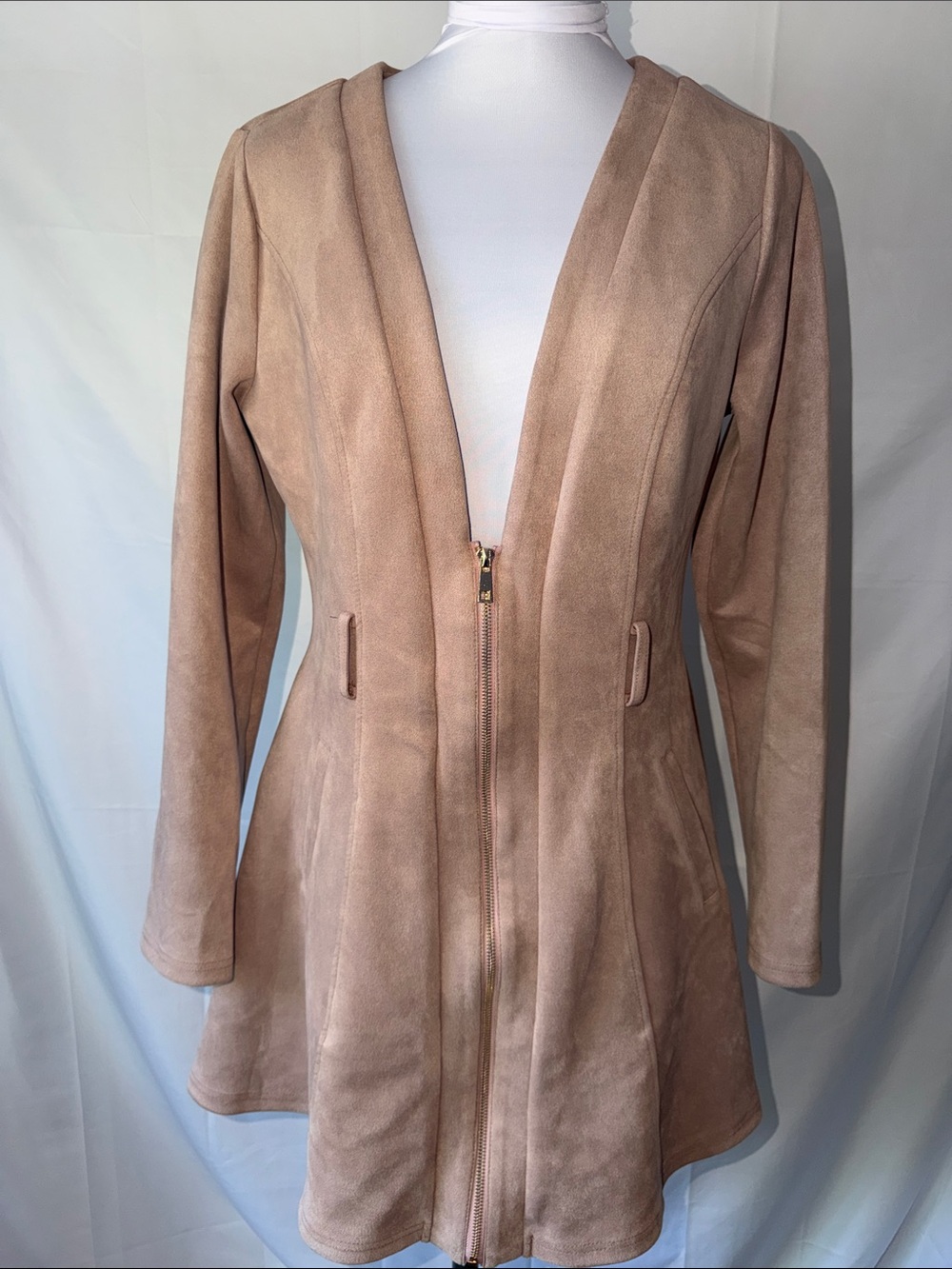 Plunging V Trench dress